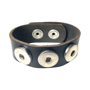Clyo chunk armband 3 structuur zwart