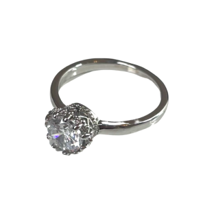 Clyo ring zilver crown zirkonia