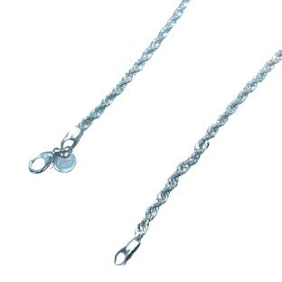 Clyo ketting zilver gedraaide schakel 3 mm