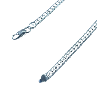 Clyo ketting zilver platte fantasie schakel