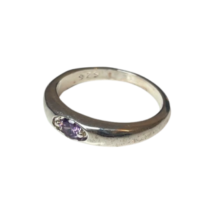 Clyo ring zilver zirkonia amethyst