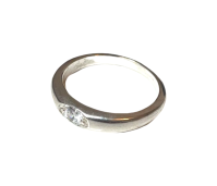 Clyo ring zilver zirkonia crystal