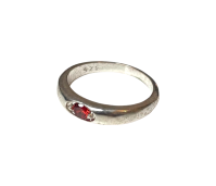 Clyo ring zilver zirkonia red